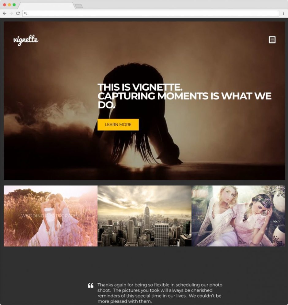 Vignette WordPress Theme With Video On The Front Page