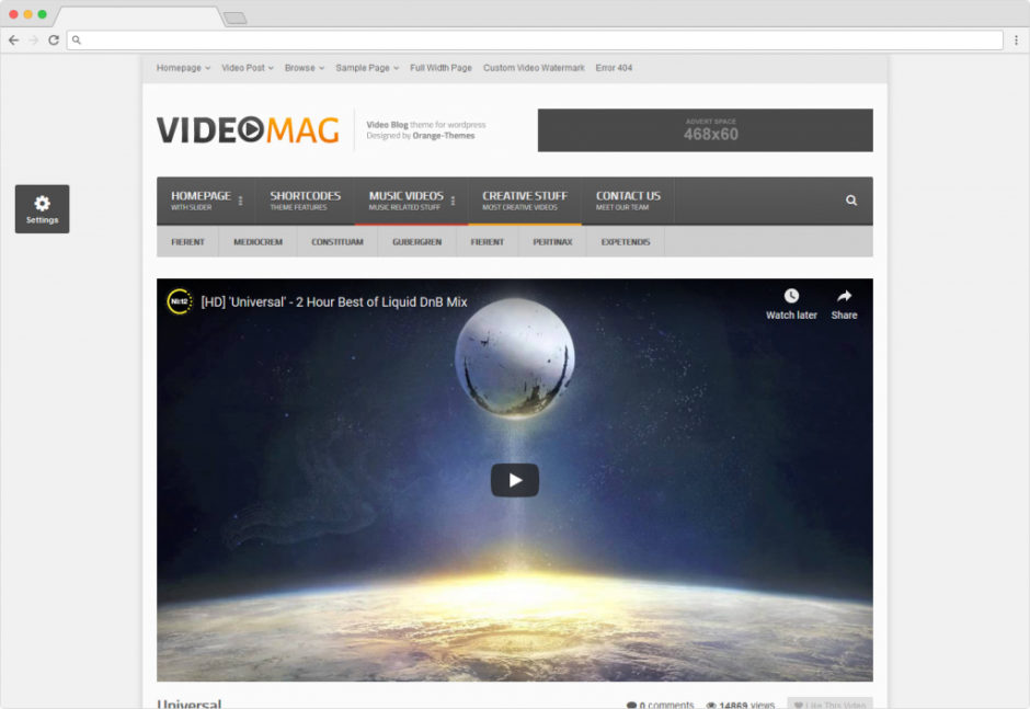 VideoMag WordPress Video Magazine Themes